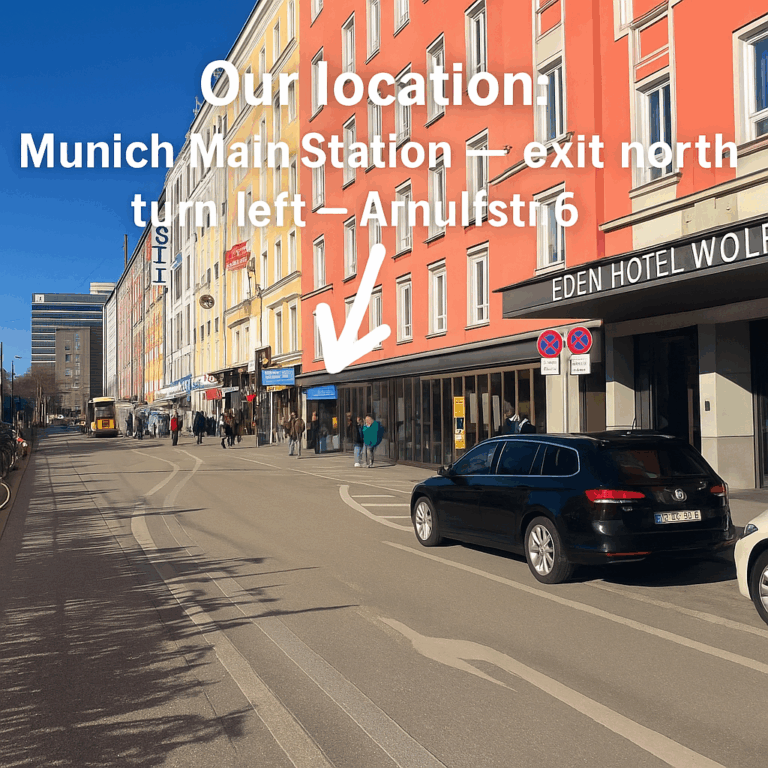 Our location — Munich Main Station exit north